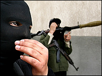 جنگجویان نقابدار فلسطینی در غزه