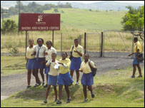 Children returning from their easter vac.
