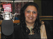 Iffat Hameed in the studio