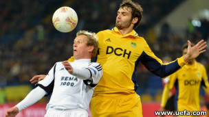 Фрагмент гри Металіста і Русенборга 