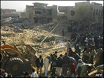 Bağdat'ta bombanın patladığı evden arta kalanlar