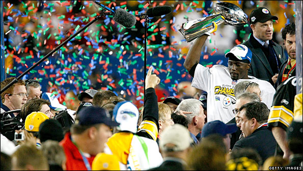 Pittsburgh Steelers celebrate their win