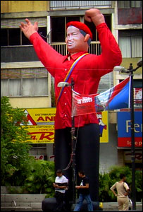 Boneco do presidente venezuelano, Hugo Chávez