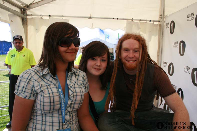 Newton Faulkner in the signing tent