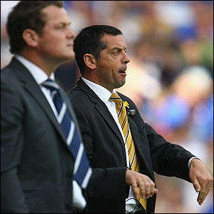 Jim Magilton and Phil Brown