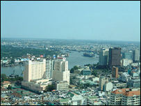 Quang cảnh thành phố Hồ Chí Minh, tức Sài Gòn cũ