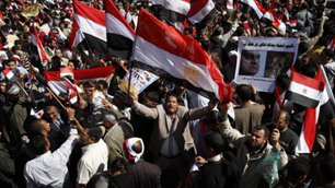 Egyptians celebrate in Tahrir Square