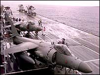 Avião britânico usado durante a Guerra das Malvinas