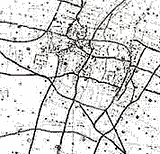 Image of a map showing the roads closed following the enclosures of the early 1840s