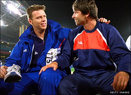 Steve Backley and Jan Zelezny at the 1992 Barcelona Olympics