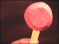 An ice lolly made from Polish Barszcz