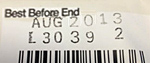 Best before date on some food