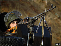 Soldado turco na fronteira com o Iraque