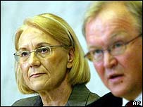 Laila Freivalds ve Goran Persson