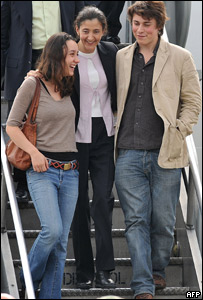 Ingrid Betancourt com os filhos