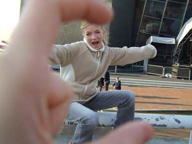 I will squash you with my hand