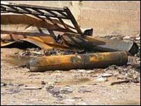 تباہ شدہ گیس سلینڈر