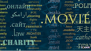 互联网域名后缀（照片来源ICANN）