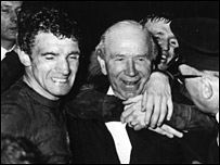 Sir Matt Busby and Bill Foulkes