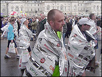 Adam Green finishes the 2008 London Marathon
