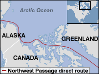 نقشه مسیر گذرگاه شمالی