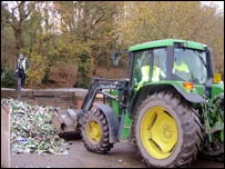 At the Bridgnorth recycling depot