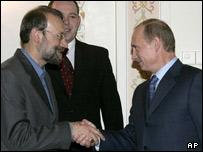 علی لاريجانی و ولاديمير پوتين