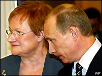 Presidenti rus dhe homologia e tij finlandeze, tarja halonen
