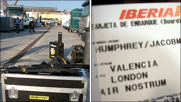 The packing up process begins - My flight ticket back home to London