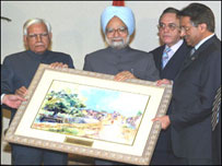 جنرل پرویز مشرف اور وزیر اعظم منموہن سنگھ