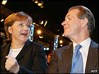 Merkelová a Müntefering