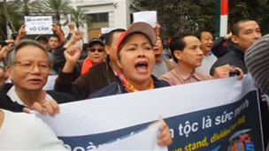 Biểu tình chống Trung Quốc ở Hà Nội hôm 9/12