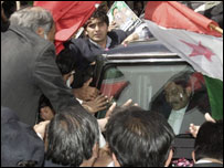  معزول چیف جسٹس افتخار محمد چودھری کوئٹہ پہنچنے پر