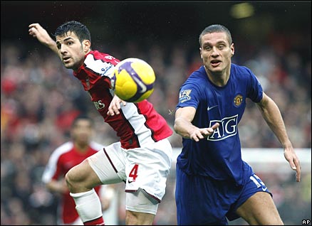 Cesc Fabregas, Arsenal; Nemanja Vidic, Manchester United