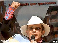 O presidente da Colômbia, Álvaro Uribe