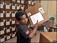 श्रीलंका में मतदान की तैयारी