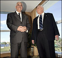 Mahmúd Abbás a Ariel Šaron