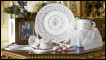 Jogo de porcelana comemorativo do casamento real (foto: The Royal Collection (c) 2010, Her Majesty Queen Elizabeth II )