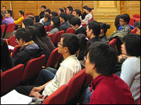 讨论会现场的同学