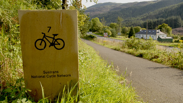 Sustrans cyle path sign