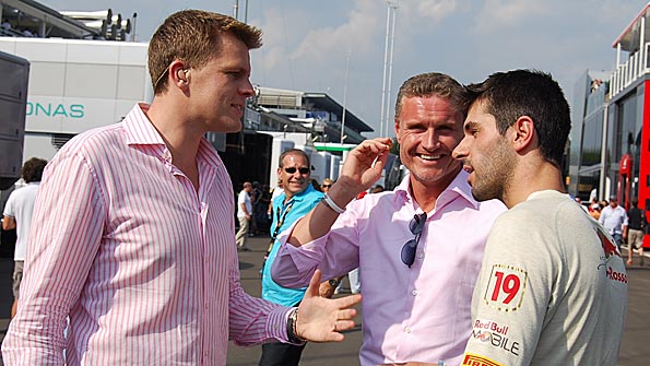 Jake Humphrey and David Coulthard chat to Toro Rosso driver Jaime Alguersuari