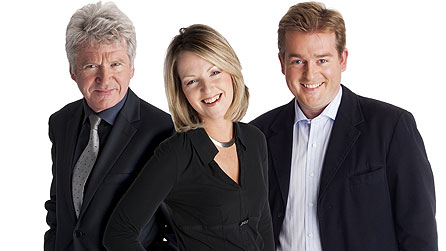 The Good Morning Ulster team: (from left) Conor Bradford, Karen Patterson and Mark Carruthers