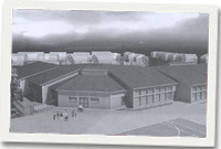 Llun o sut fydd yr ysgol newydd yn edrych