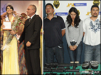 Laura Zúñiga ao ser coroada em julho e, presa