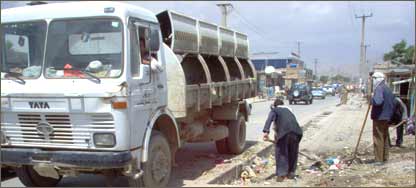  ښاروالۍ د چټليو پاکولو پر مهال