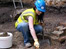 Working at the excavation site