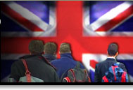 Montage of Protestant schoolboys 