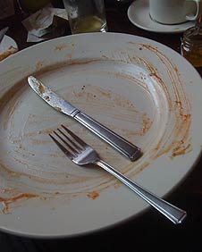 A clean breakfast plate