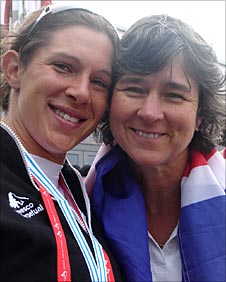 Annabel and her mum - the least sporty woman in Cornwall (officially)
