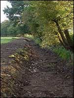 ditch in field